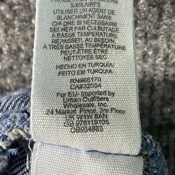 Free People Denim Shorts 24 Blue Jesse Carpenter Button Fly Distressed - Picture 15 of 16